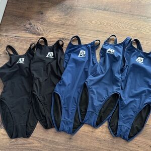 A3 One Piece Competitive Swimsuit - Black and Blue - Bundle 5 suits